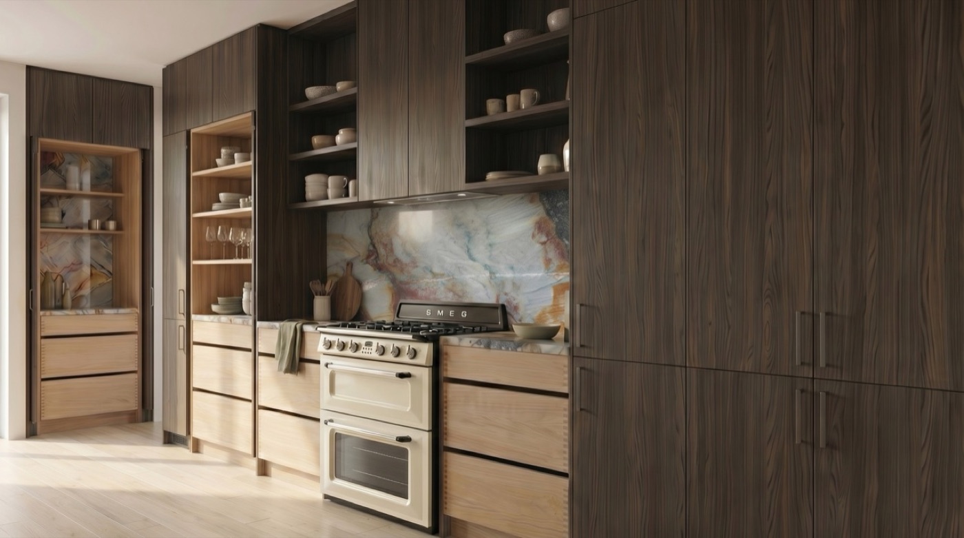 A rendering of the kitchen in Imee's next home, still on paper.